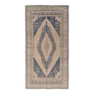 Vintage Circa 1940 Subdued Turkish Oushak Tash Rug 5ft 7in X 10ft 9in For Sale