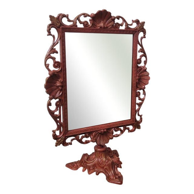Antique Lacquered Table Mirror For Sale