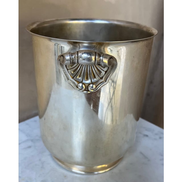 Mid 20th Century Christofle French Silverplated Champagne Bucket For Sale - Image 5 of 11