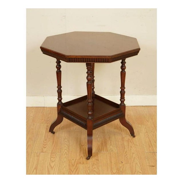 Arts & Crafts Octagonal Occasional Side Table by James Schoolbred For Sale - Image 4 of 13