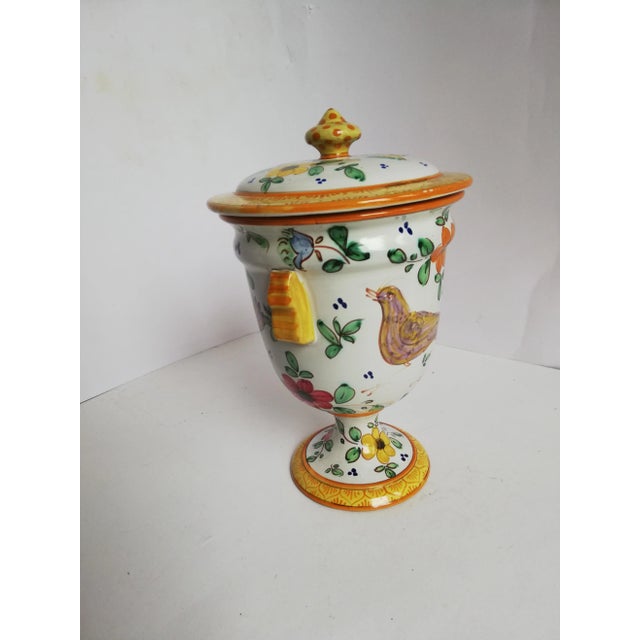 1950s Mid-Century Italian Ceramic Lidded Pot from Guerrieri Murano For Sale - Image 5 of 12