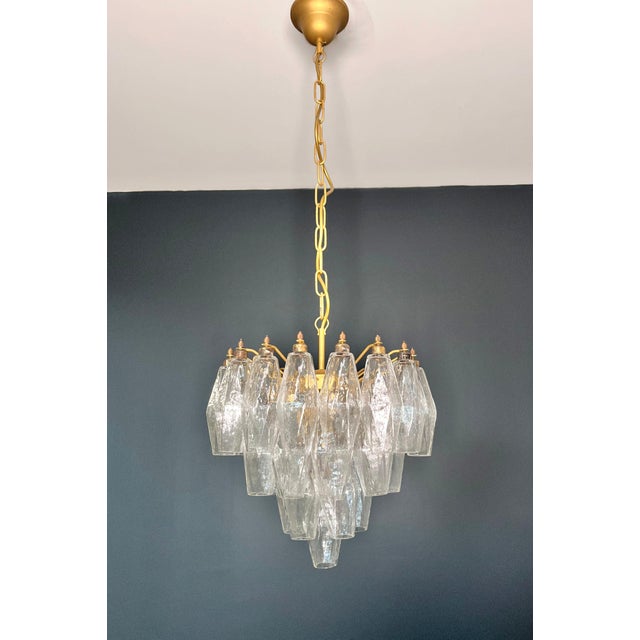 1990s Murano Poliedri Chandelier from Carlo Scarpa Design, 1990 For Sale - Image 5 of 18