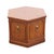 Traditional Altavista Lane Walnut Mediterranean Inspired Traditional 26" Hexagonal Accent Storage End Table For Sale - Image 3 of 8