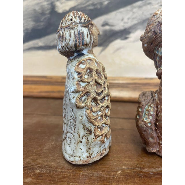 Pair of Handmade Ceramic Figurines, Circa 2012 For Sale In Seattle - Image 6 of 9