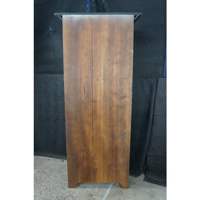 Late 20th Century Habersham Plantation Primitive Early American Painted Pine Step Back Cupboard For Sale - Image 17 of 18