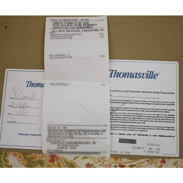 Early 21st Century Thomasville Furniture English Arm Chairs - A Pair For Sale - Image 5 of 6