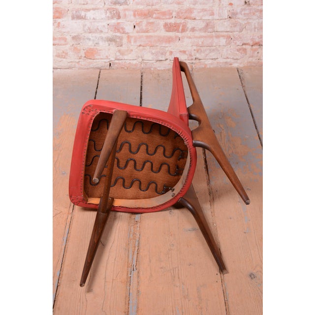 Vintage French Art Deco Chairs by Jules Leleu for Stella, 1940s, Set of 6 For Sale - Image 12 of 15