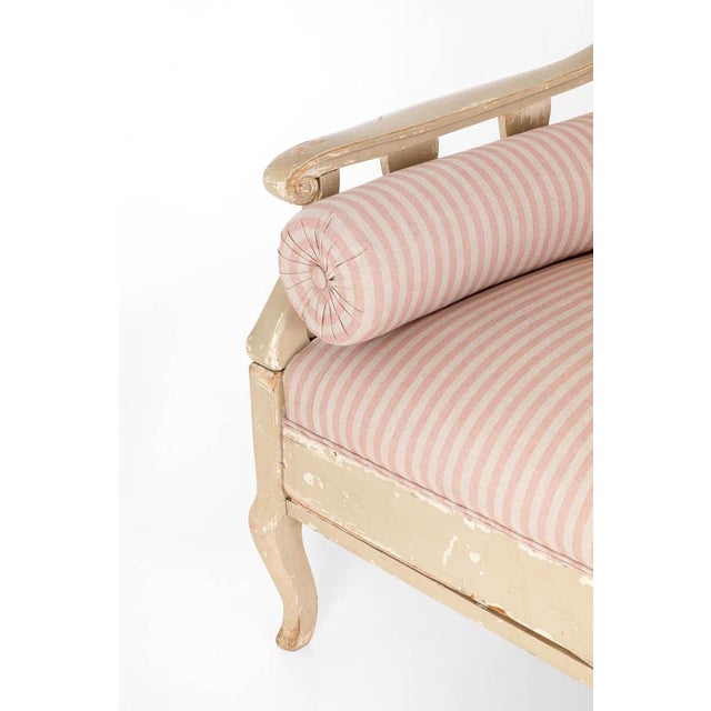 Antique Gustavian Sofa in Pink Linen, 1890s For Sale - Image 4 of 17