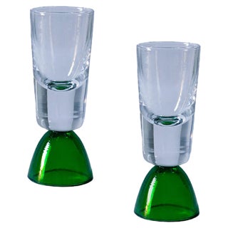 Tequila Set in Clear Glass by Natalia Criado, Set of 3 For Sale