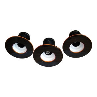 Neon Accented Ceiling Lights by F. Ramond-3 Pieces For Sale