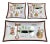Smoked Glass Kitchen Weights and Measurements Decorative Dishes -Set of 3 For Sale