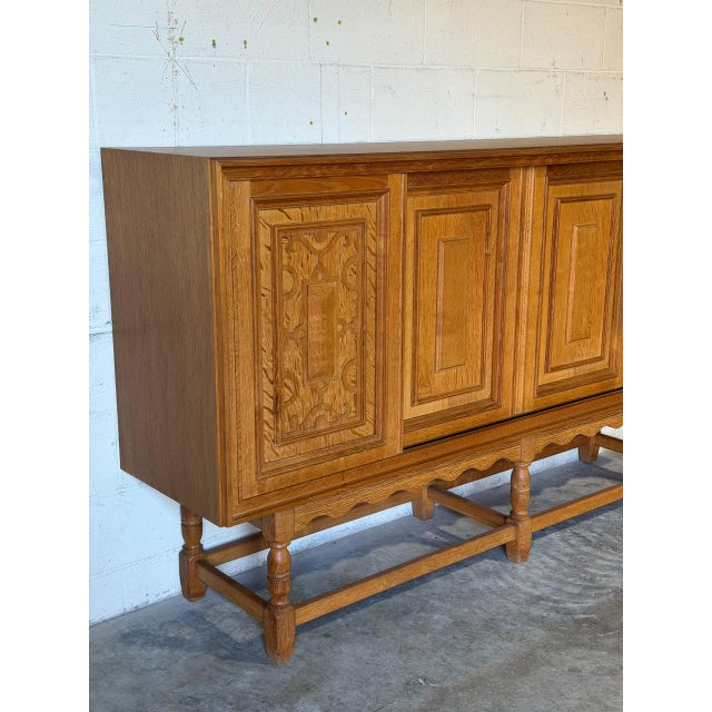 Brown Axel O. Rock Otterup Møbelfabrik Sideboard Credenza Oak Danish Mid-Century Modern 1962 For Sale - Image 8 of 15