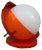 Pop Art Orange White Ball Table Lamp from Guzzini, 1960s For Sale