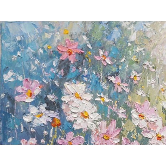Original oil painting by Sean Wu, Fresh flowers are in full bloom.