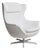 20th Century Czech Kelo Swivel Armchair White Cream For Sale