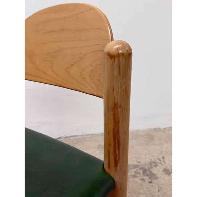 Hank Loewenstein Green Naugahyde and Oak Frame "Padova" Dining or Side Chair For Sale - Image 12 of 17