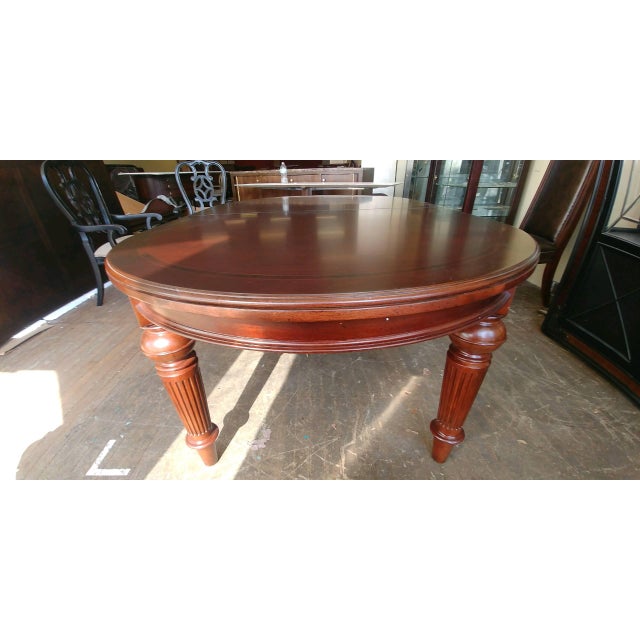 Thomasville Furniture Fredericksburg Whiskey Mahogany Oval Leg Dining Table Chairish