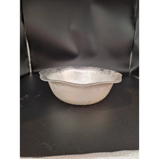 Vintage Nordstrom Turkish Silver Leaf Style Decorative Bowl - Medium Scale For Sale - Image 11 of 12