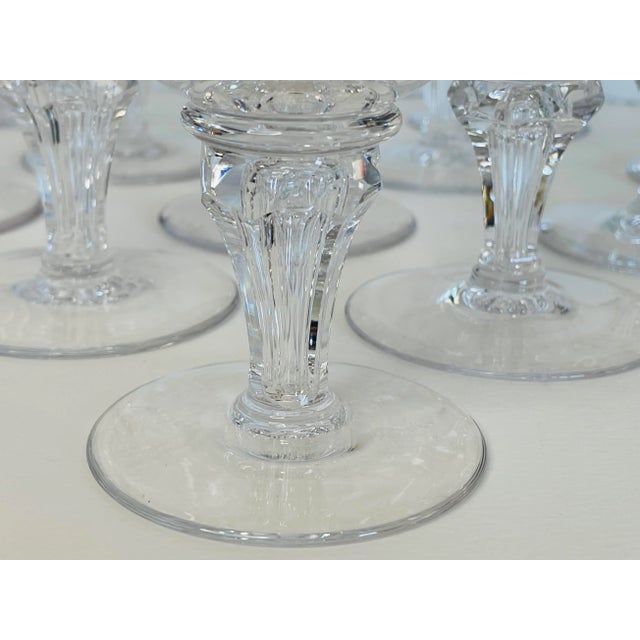 Mid-Century Modern 1950s Royal Leerdam Queen Juliana Glass Wine Stems- Set of 12 For Sale - Image 3 of 11