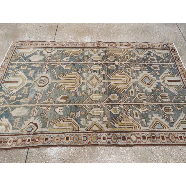 Galerie Shabab Collection Mid-20th Century Persian Malayer Accent Rug For Sale In New York - Image 6 of 9