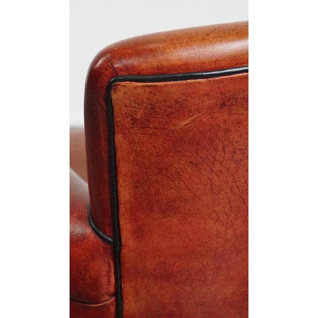 Reddish Brown Sheepskin Armchair For Sale - Image 15 of 16