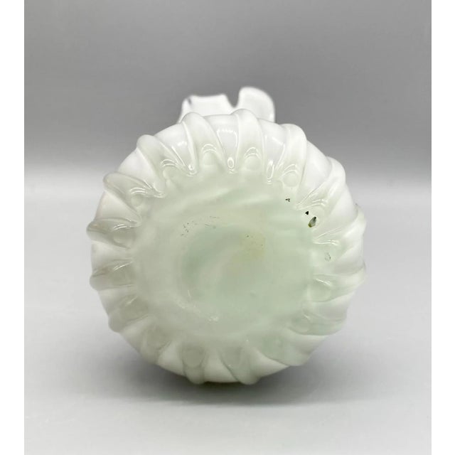 20th Century Murano Style Cased Glass White and Purple Vase For Sale - Image 9 of 9