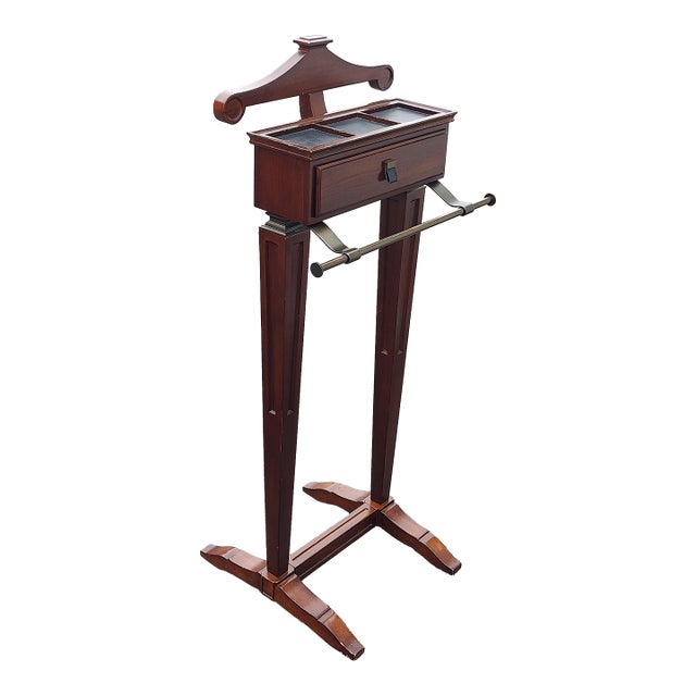 Vintage Cherry Wood Valet Butler For Sale