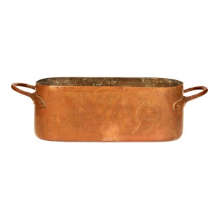 Antique English Traditional Copper Planter For Sale