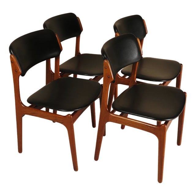 Model 49 Dining Chairs by Erik Buck for O.D. Furniture, 1960, Set of 4 For Sale