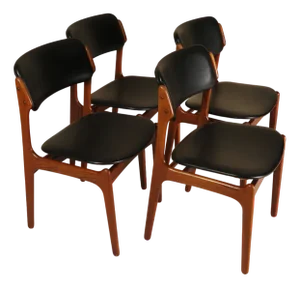 Model 49 Dining Chairs by Erik Buck for O.D. Furniture, 1960, Set of 4