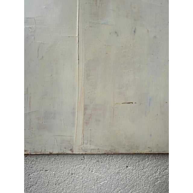 Abstract White Canvas, Oil Painting, 20th Century For Sale - Image 17 of 18