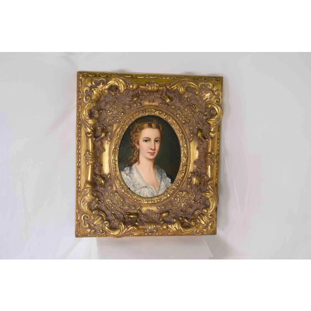 Portrait of Esther Framed Original Oil on Canvas 16in. X 18in. For Sale In Chicago - Image 6 of 12