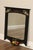High Quality Painted Wood Wall Mirror Featuring A Black Ground With Hand-Painted Fruit And Vine Motifs. The Frame Is...