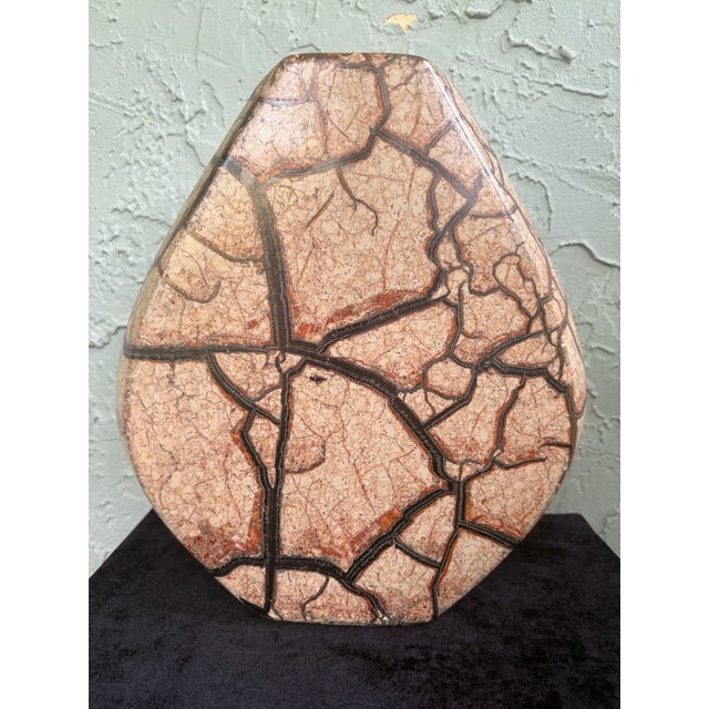 Contemporary Vintage Haeger American Art Pottery Sculptural Stone-Effect Ceramic Floor Vase, 11.125”h For Sale - Image 3 of 9