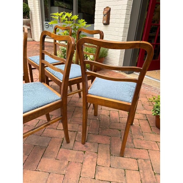 Wood Mid 20th Century Polish Beech Dining Chairs For Sale - Image 7 of 9