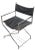 Chic Black and Chrome Directors Chair C 1970's For Sale - Image 9 of 9