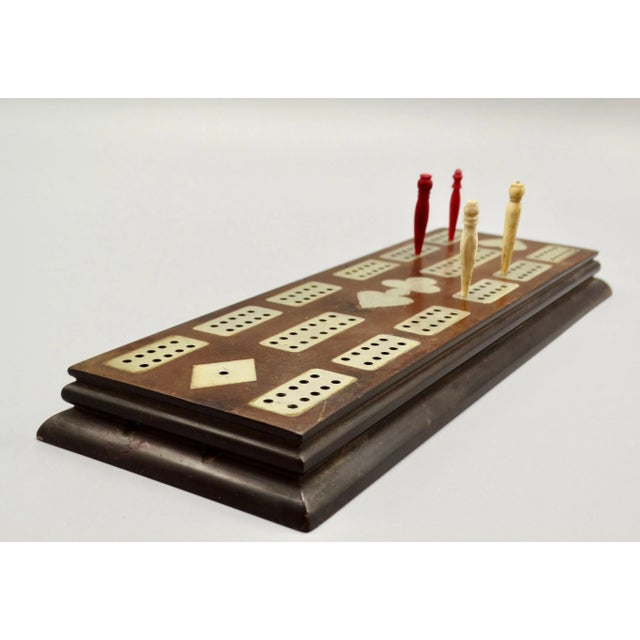 1920s Antique English Bakelite Cribbage Board Game 'Bermuda' For Sale - Image 5 of 9