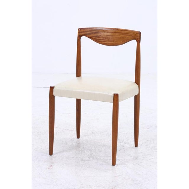 Mid-Century Danish Teak and Leather Bambi Series Chairs by Rolf Rastad & Adolf Relling for Gustav Bahus, Set of 4 For Sale - Image 6 of 13