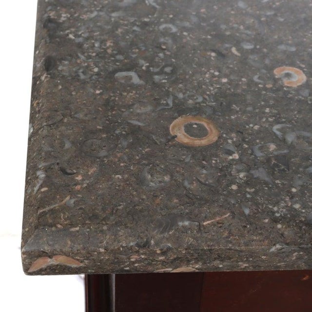 Antique Rennaisance Revival Walnut & Burl Marble Top Commode Circa 1890 For Sale - Image 9 of 17