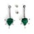 Carved Zambian Emerald Leaf and Diamond Platinum Drop Earrings - Fei Liu, Pair For Sale - Image 4 of 6