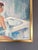 Blue Mid-Century Modern 'Bath Time' Figurative Portrait Oil Painting, Framed For Sale - Image 8 of 11