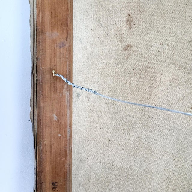 Weathered Nude Woman Portrait Painting, 1960s Female Model Art Signed by Artist For Sale - Image 11 of 16