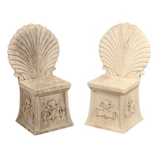 Design Toscano Pair of 'Villa Tivoli' Grotto Chairs For Sale