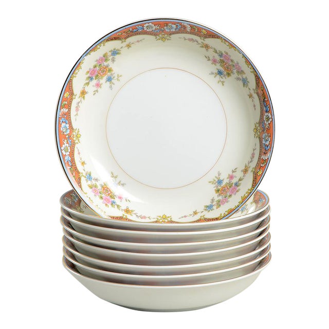 Noritake Floral Design Bowls Set of 8 Chairish