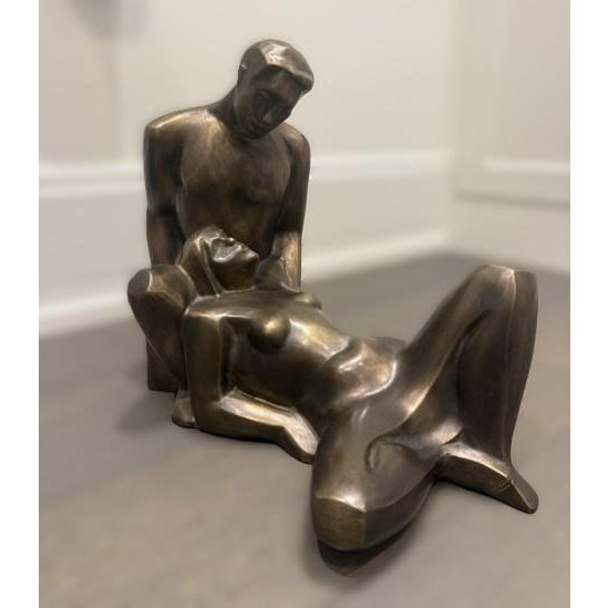 Mid-Century Modern Mid-Century Modern Bronze Sculpture by Jacob Epstein (1921-2003) For Sale - Image 3 of 8