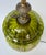 Olive Vintage 1973 e.k. Olive Green Floral Glass Lighted Table Lamp For Sale - Image 8 of 16