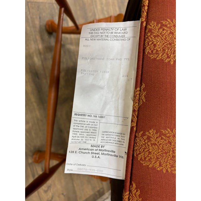 Vintage American of Martinsville Queen Anne Style Gooseneck Arm Chairs - Pair For Sale - Image 12 of 13