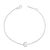 Immerse yourself in the understated elegance of this 10K white gold bracelet, rhodium-plated for an enrapturing shimmer...