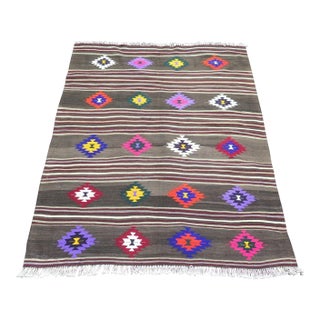 1960s Nomadic Style Kilim Rug - 59"x75" For Sale