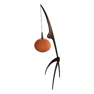 Praying Mantis Floor Lamp from Rispal, France, 1950s For Sale